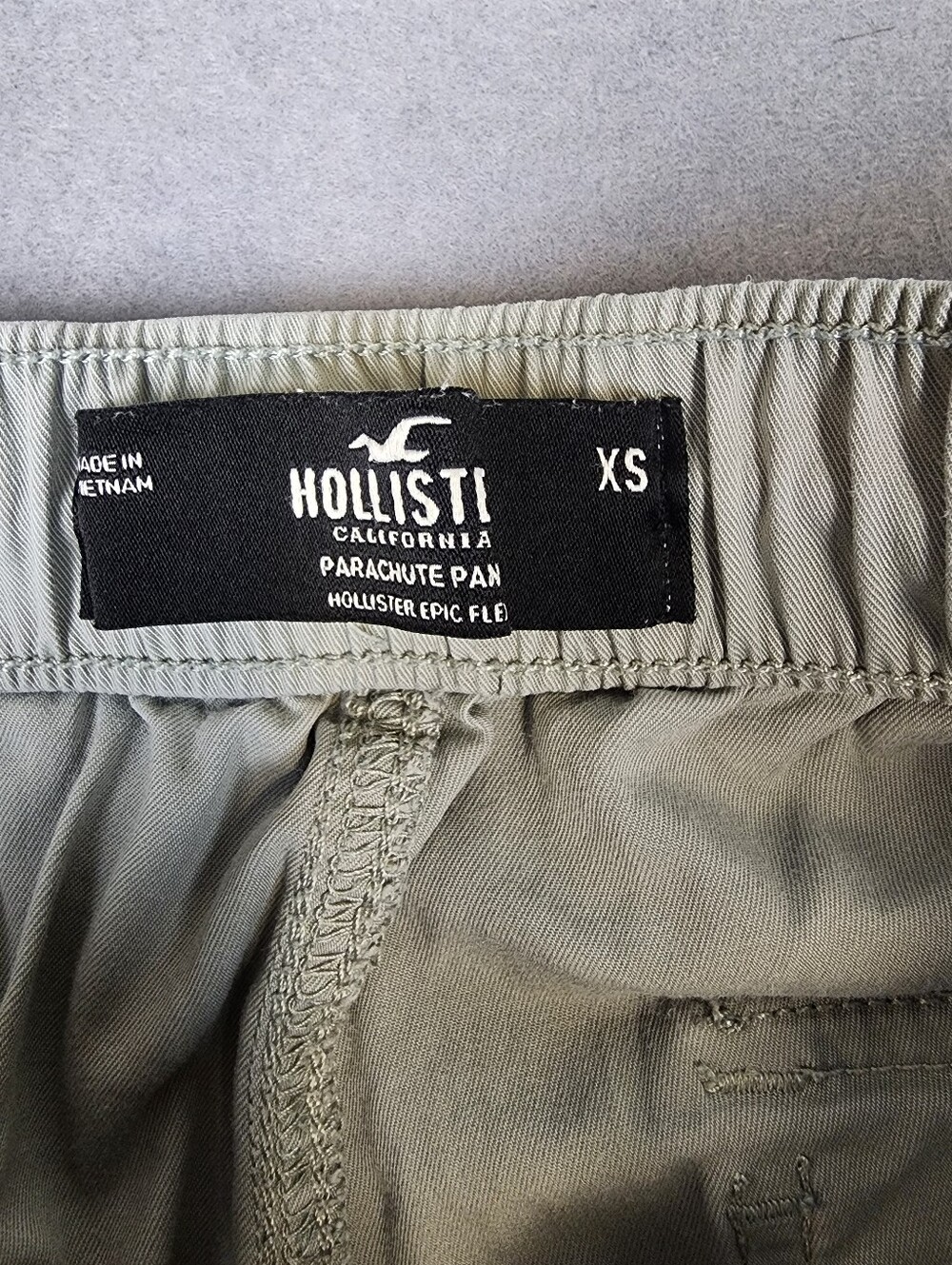 Hollister Y2K Parachute Cargo Pants XS Retro Utility Style Pull On Elastic - Picture 2 of 14